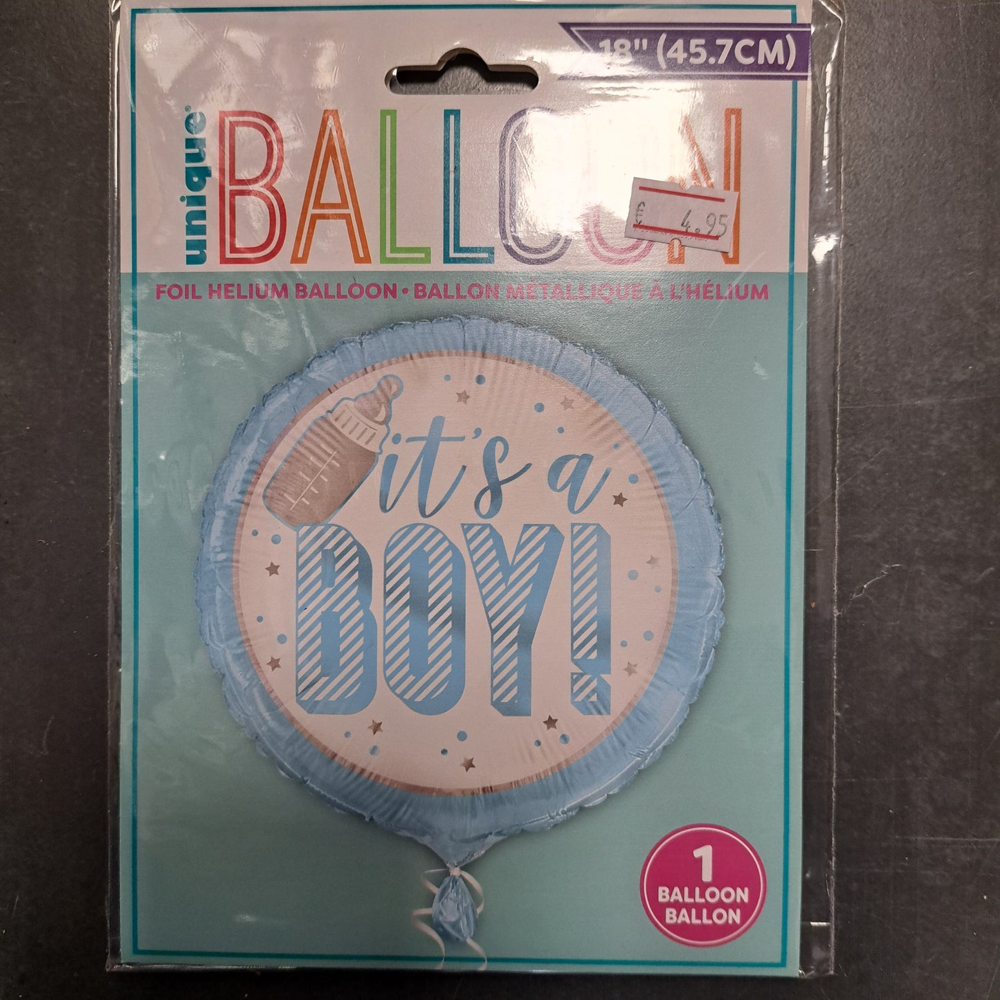 Folie ballon it's a boy blauw