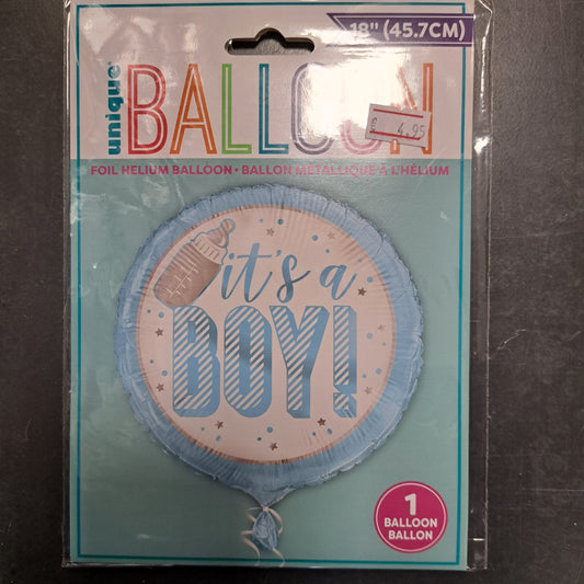 Folie ballon it's a boy blauw