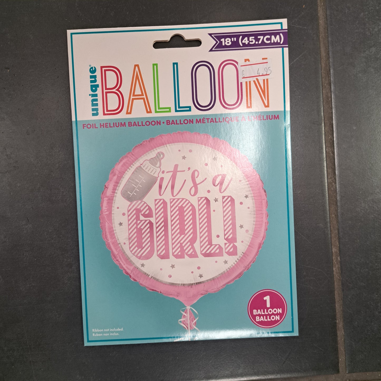 Folie ballon it's a girl roze