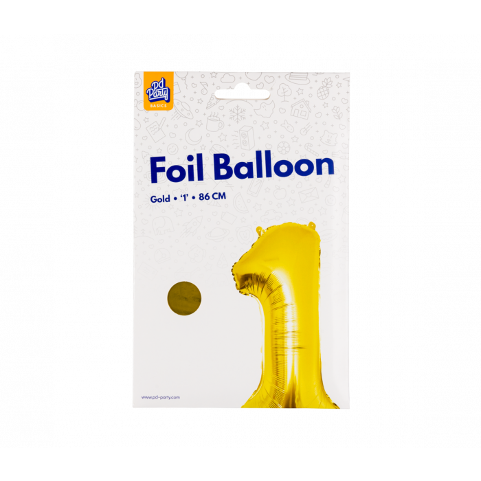 Foil Balloon 86 cm- nummer 1 Gold
