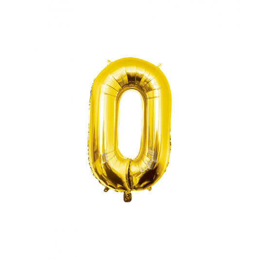 Foil Balloon 86 cm- nummer 0 Gold